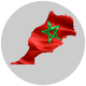Morocco flag map